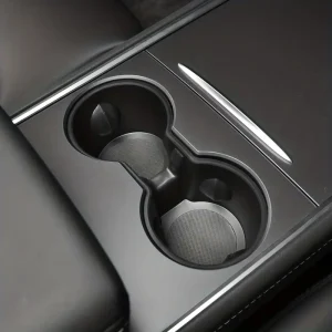 Upgrade Tesla Model 3/Y Center Console with Stylish TPE Cup Holder Pad